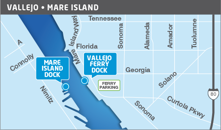 Vallejo ferry terminal parking map