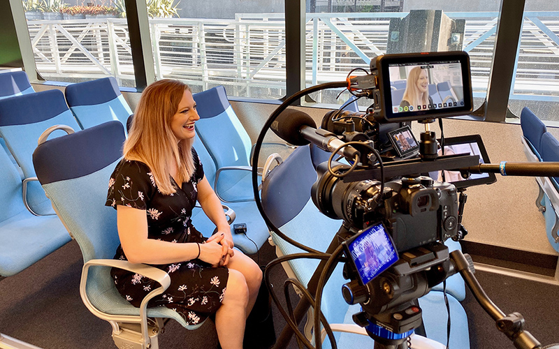 Behind the scenes with an interview with a ferry passenger