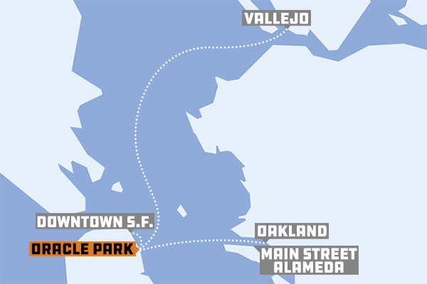 Oracle Park Route Map